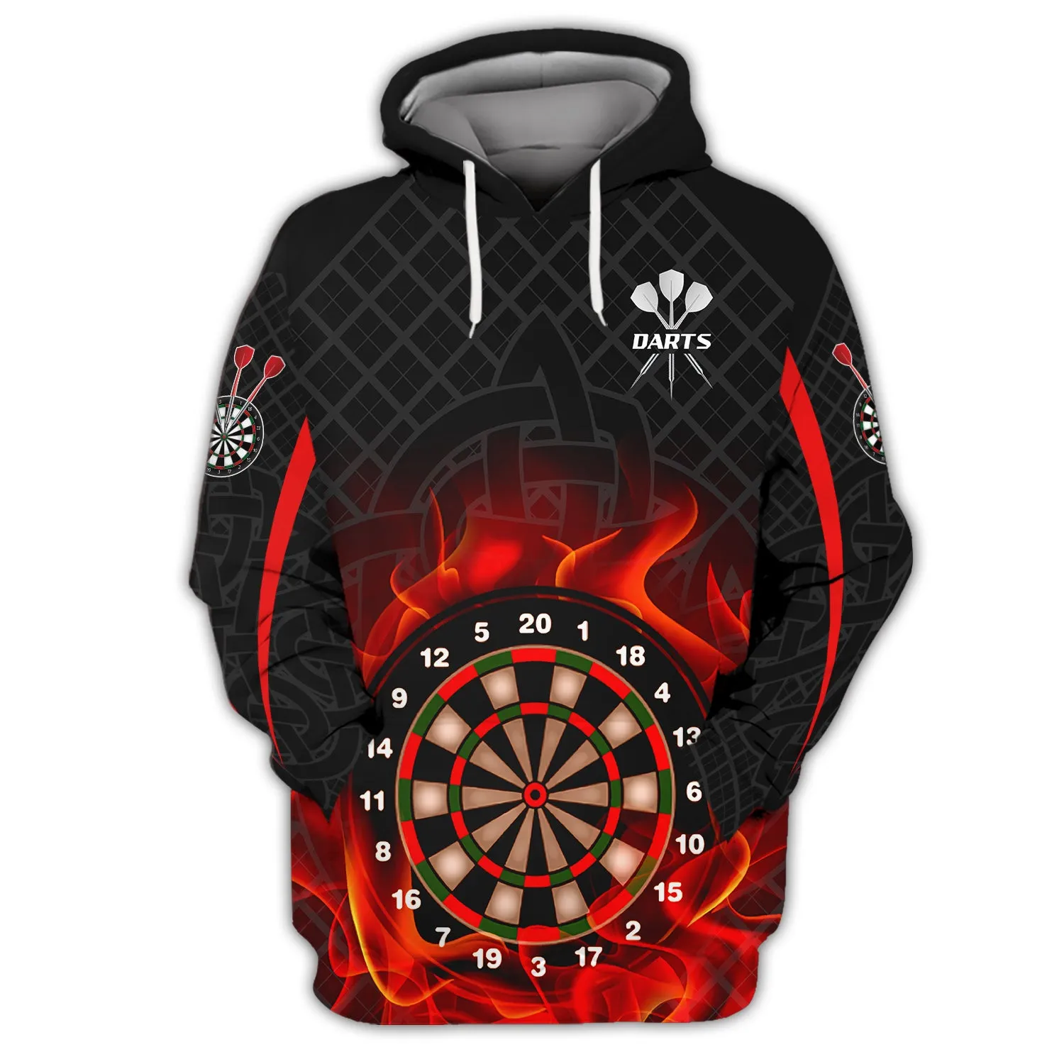 Dart Board On Fire 3D Printed Shirts
