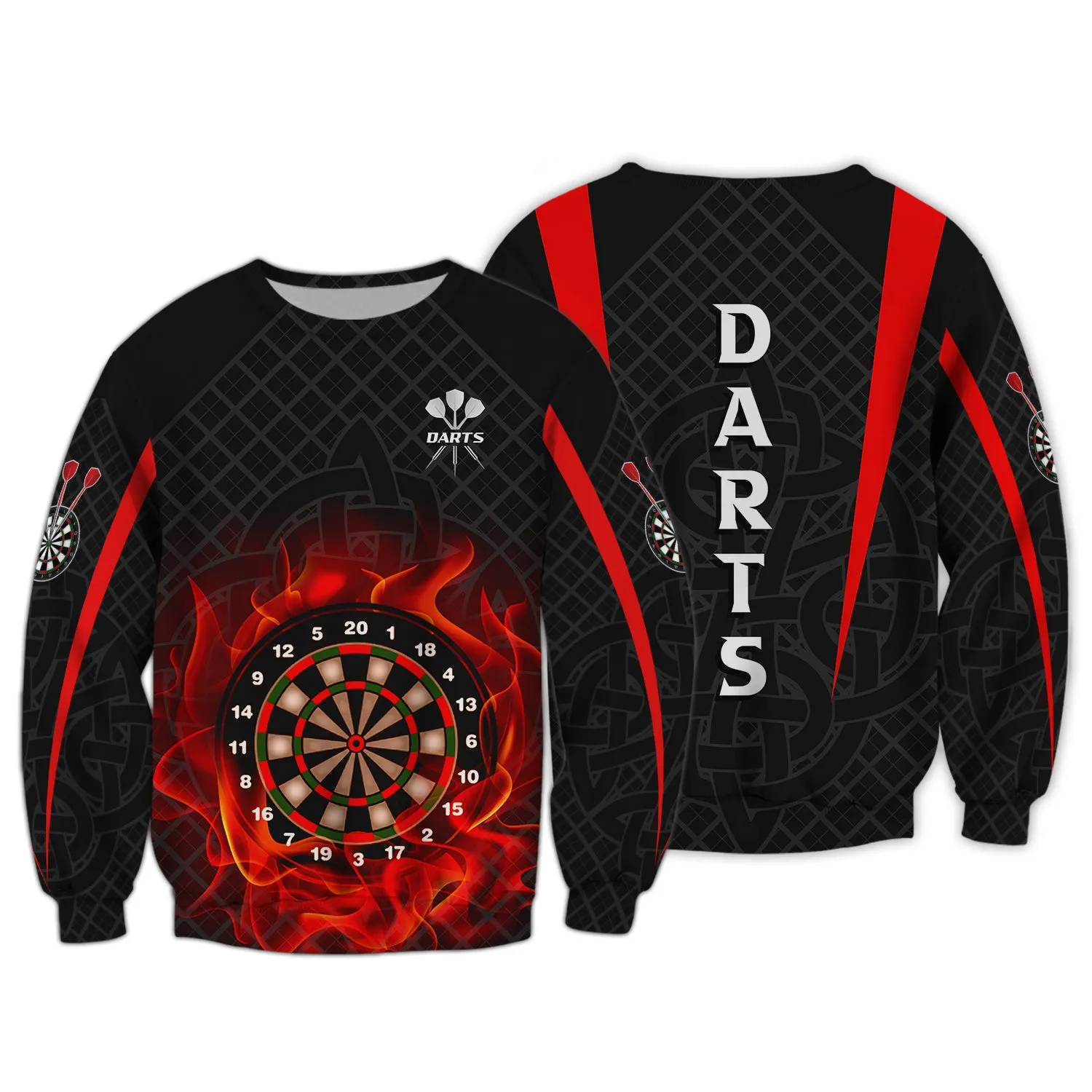 Dart Board On Fire 3D Printed Shirts