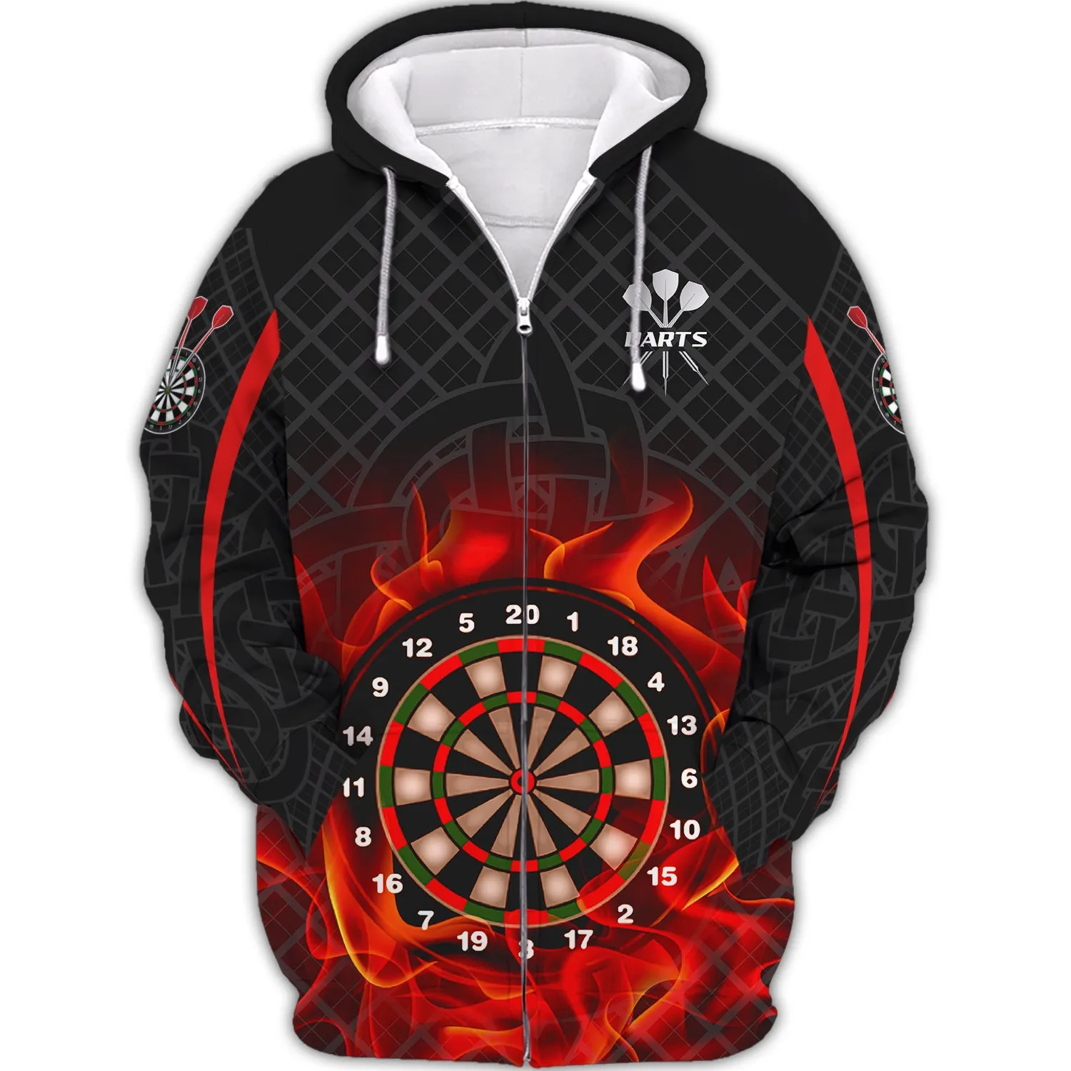 Dart Board On Fire 3D Printed Shirts
