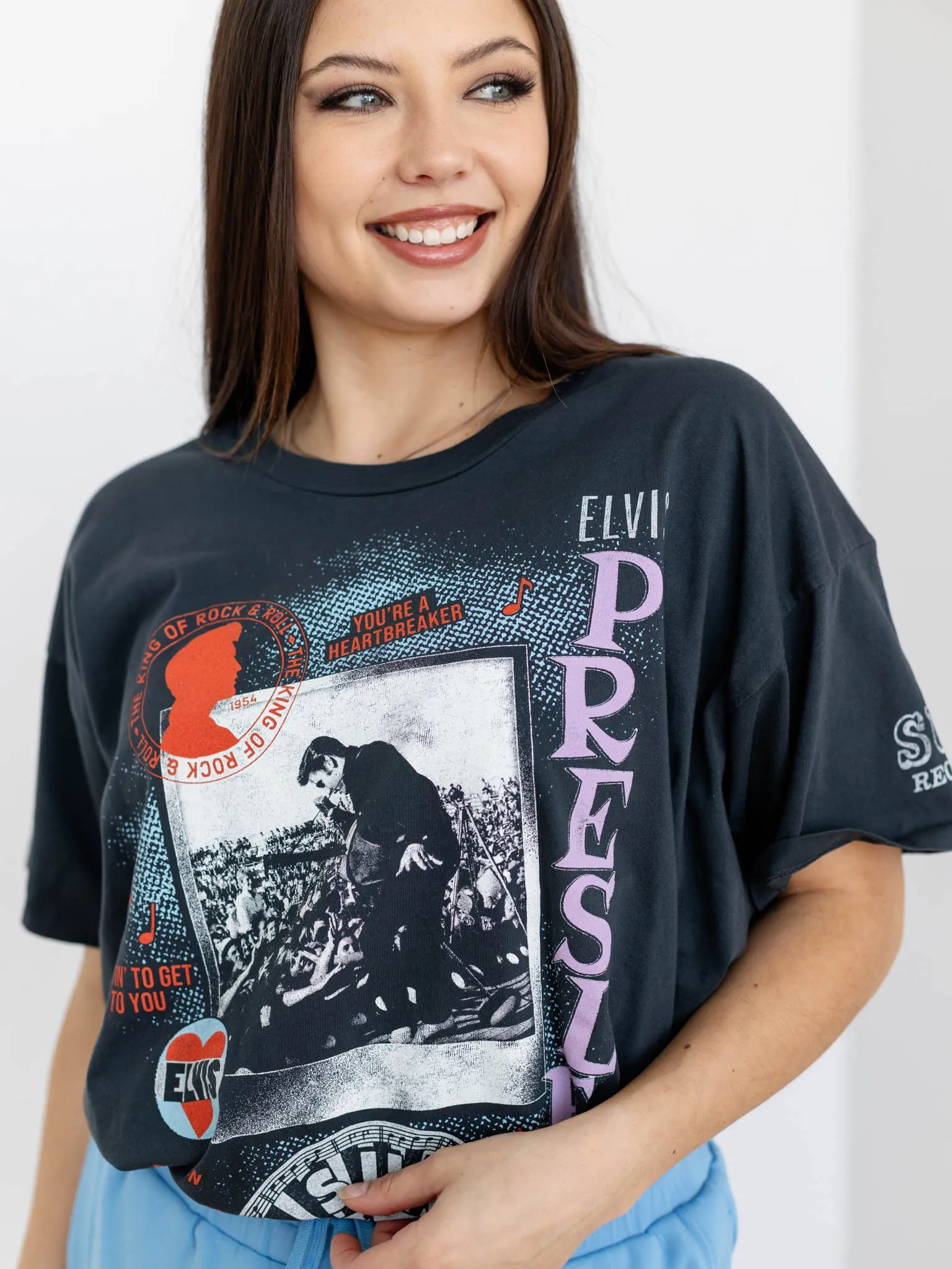 Daydreamer Sun Records X Elvis Polaroid College Merch Tee