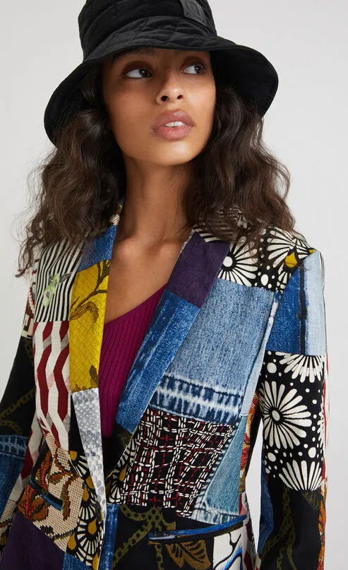 Desigual Alejandria Denim Patch Blazer