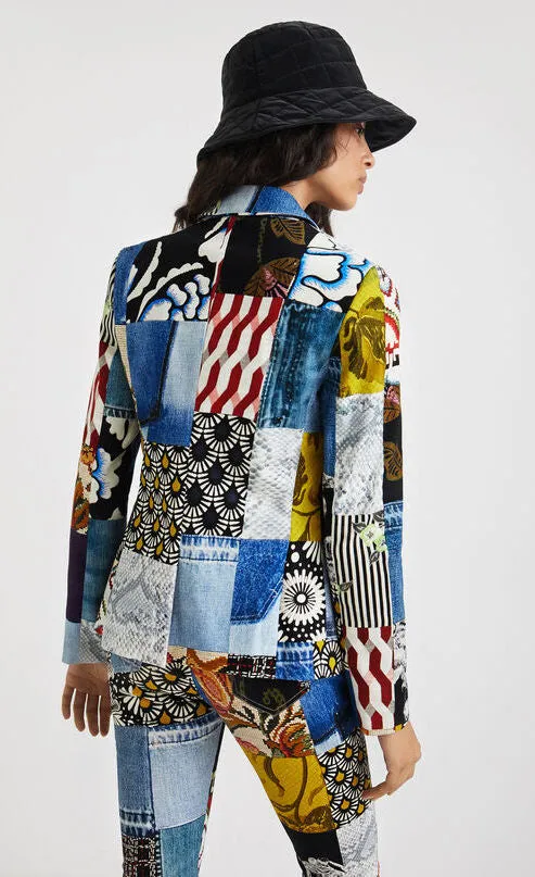 Desigual Alejandria Denim Patch Blazer