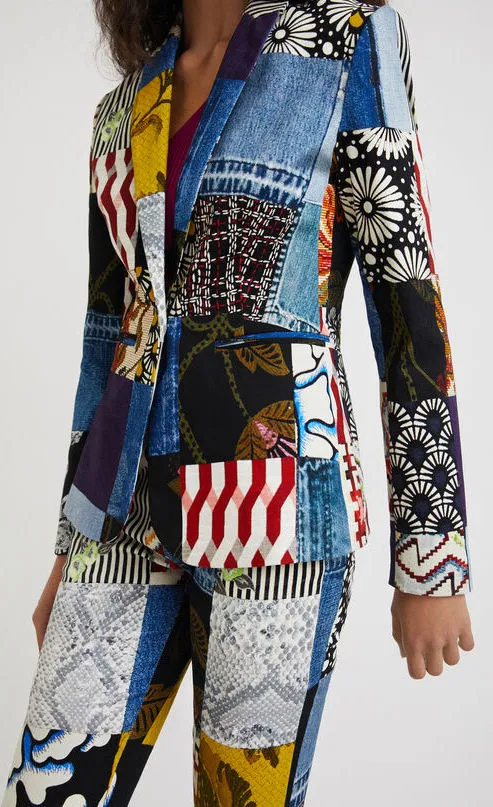 Desigual Alejandria Denim Patch Blazer