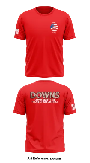Downs Fire Department Store 1 Core Men's SS Performance Tee - KRPMTb