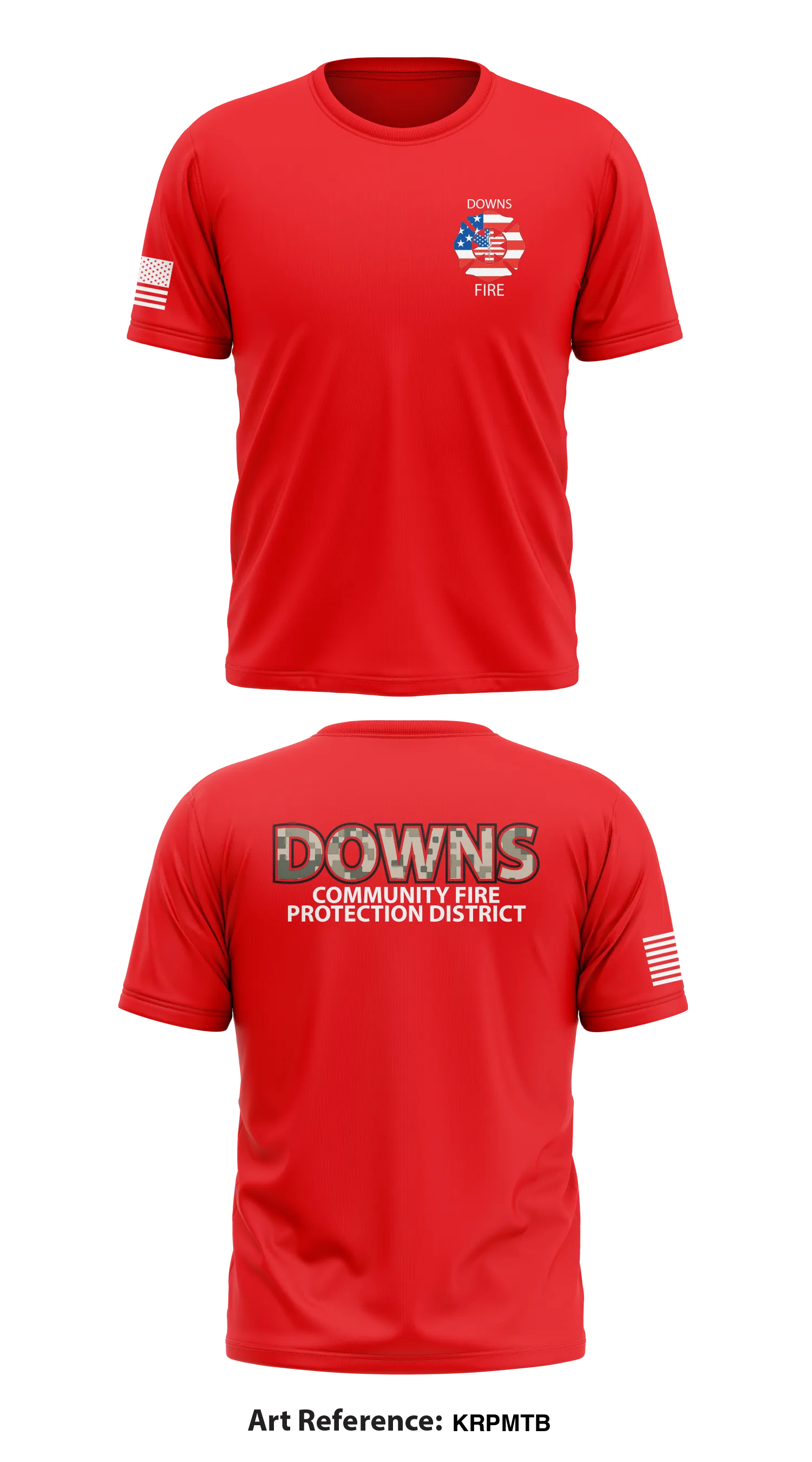 Downs Fire Department Store 1 Core Men's SS Performance Tee - KRPMTb