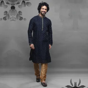 Eclipse Midnight Navy Kurta for Men