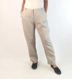 Elk grey 100% linen pants size 10