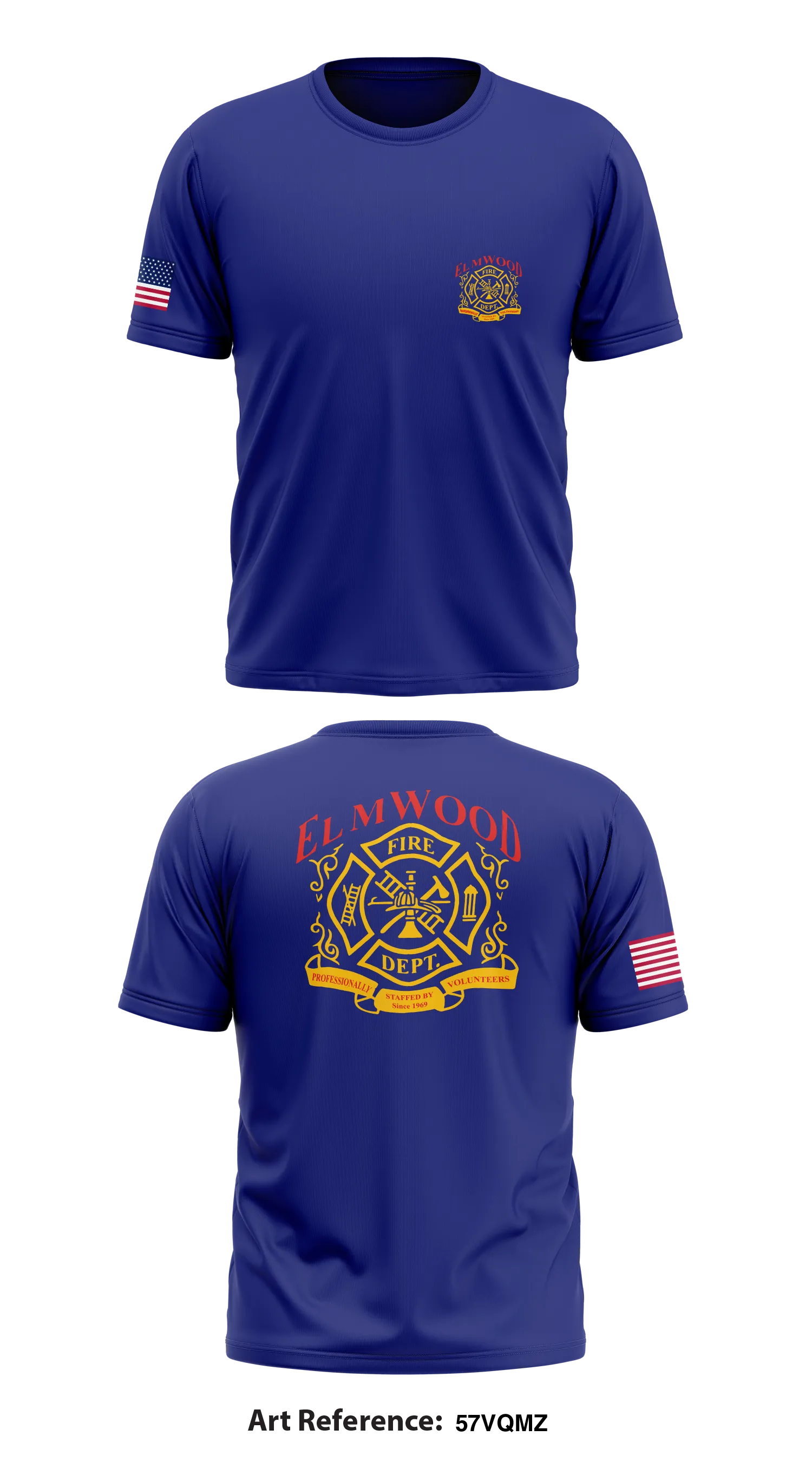 Elmwood Fire Department  Store 1 Core Men's SS Performance Tee - 57VqmZ