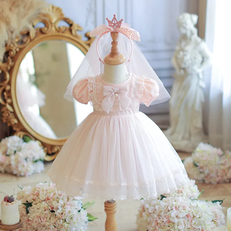 Girls' Summer 2025 New Children's Day Performance Summer Dress Dress Tulle Tutu Baby Full-Year Princess Dress