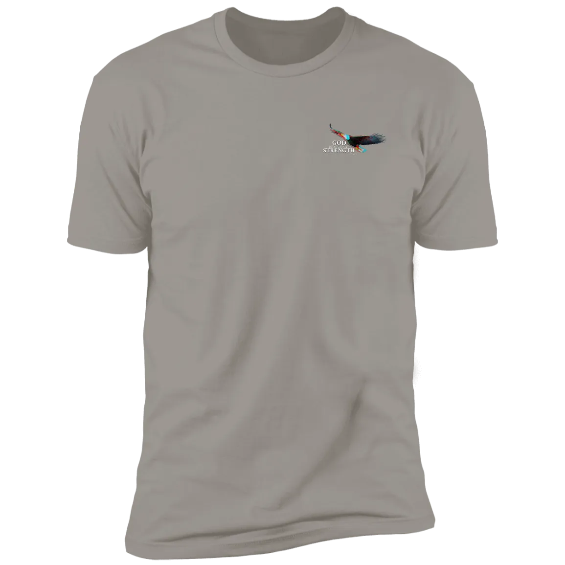 God Renews My Strength Men’s Premium Short Sleeve Tee (Back Design)