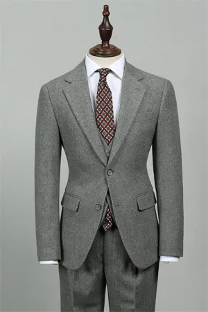Gray New Arrival 3 Piece Slim Fit Men's Suit
