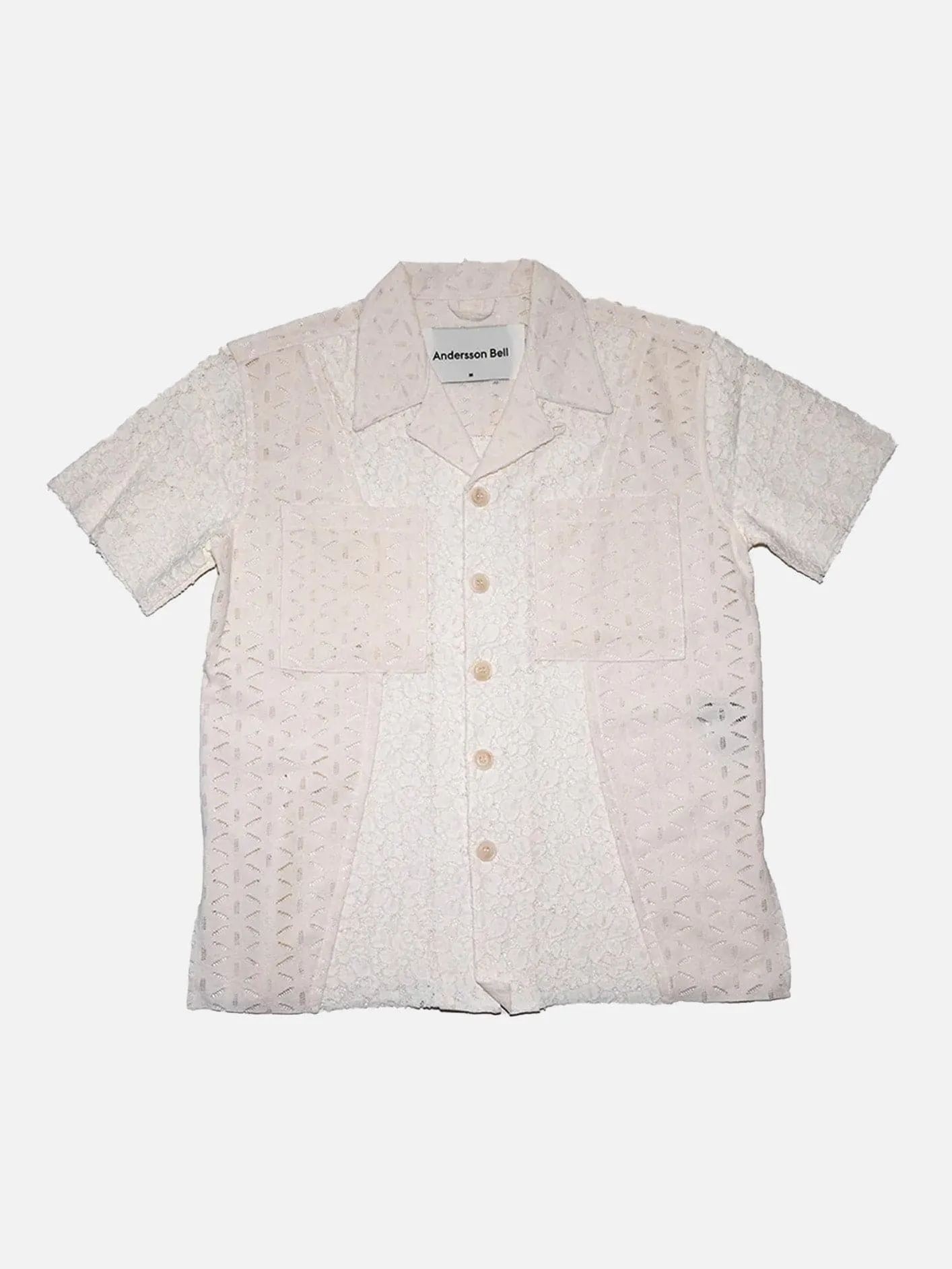 Half Sheer Flower Lace Shirts