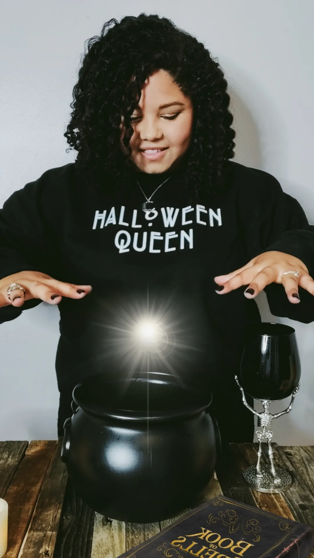 Halloween Queen Crewneck Sweatshirt- Black