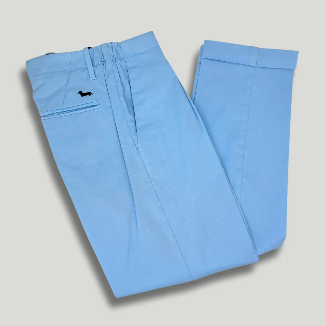 Harmont & Blaine Pleated Chino Pants - Blue