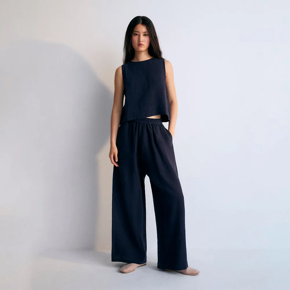 Hera Woman's Palazzo Pants | Navy