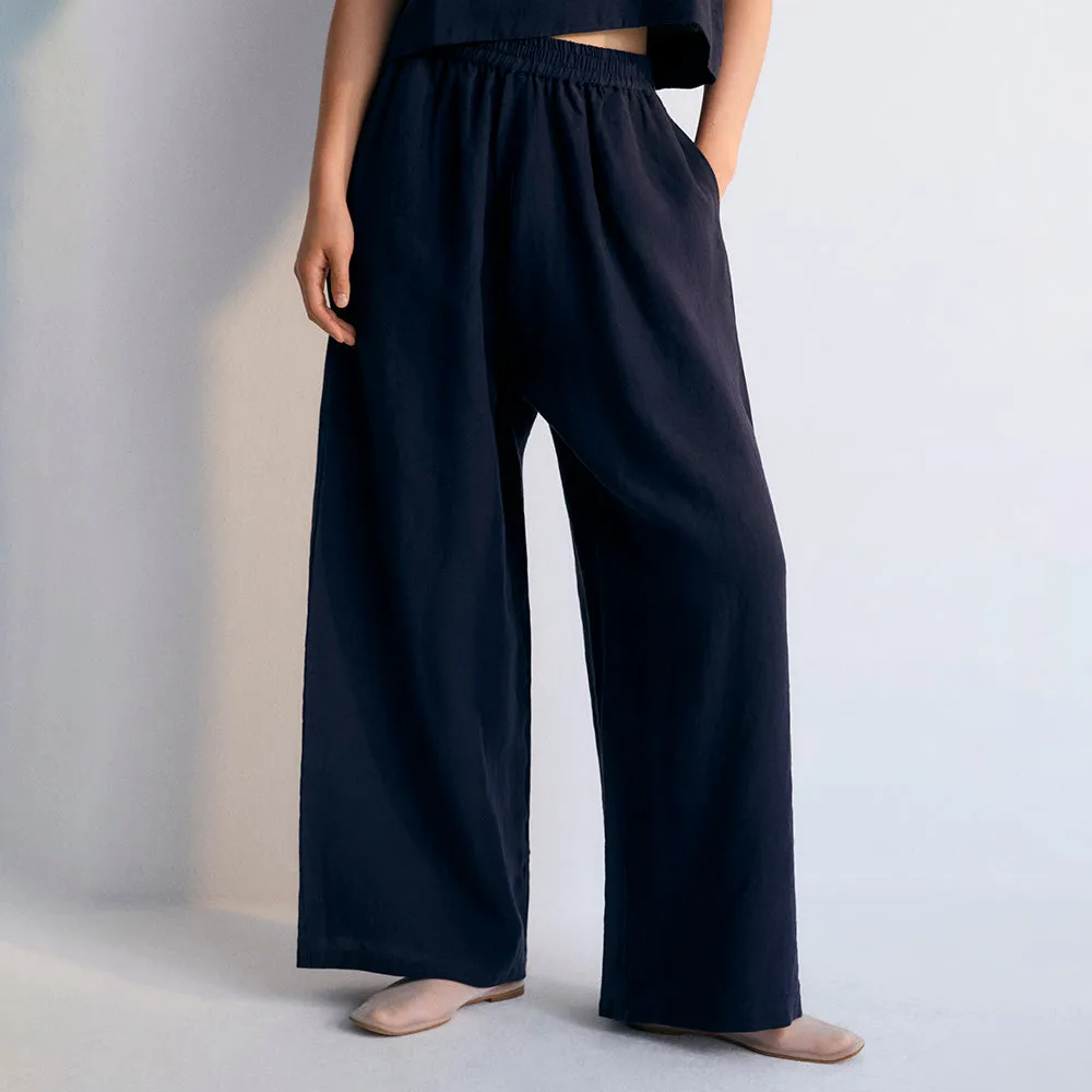 Hera Woman's Palazzo Pants | Navy