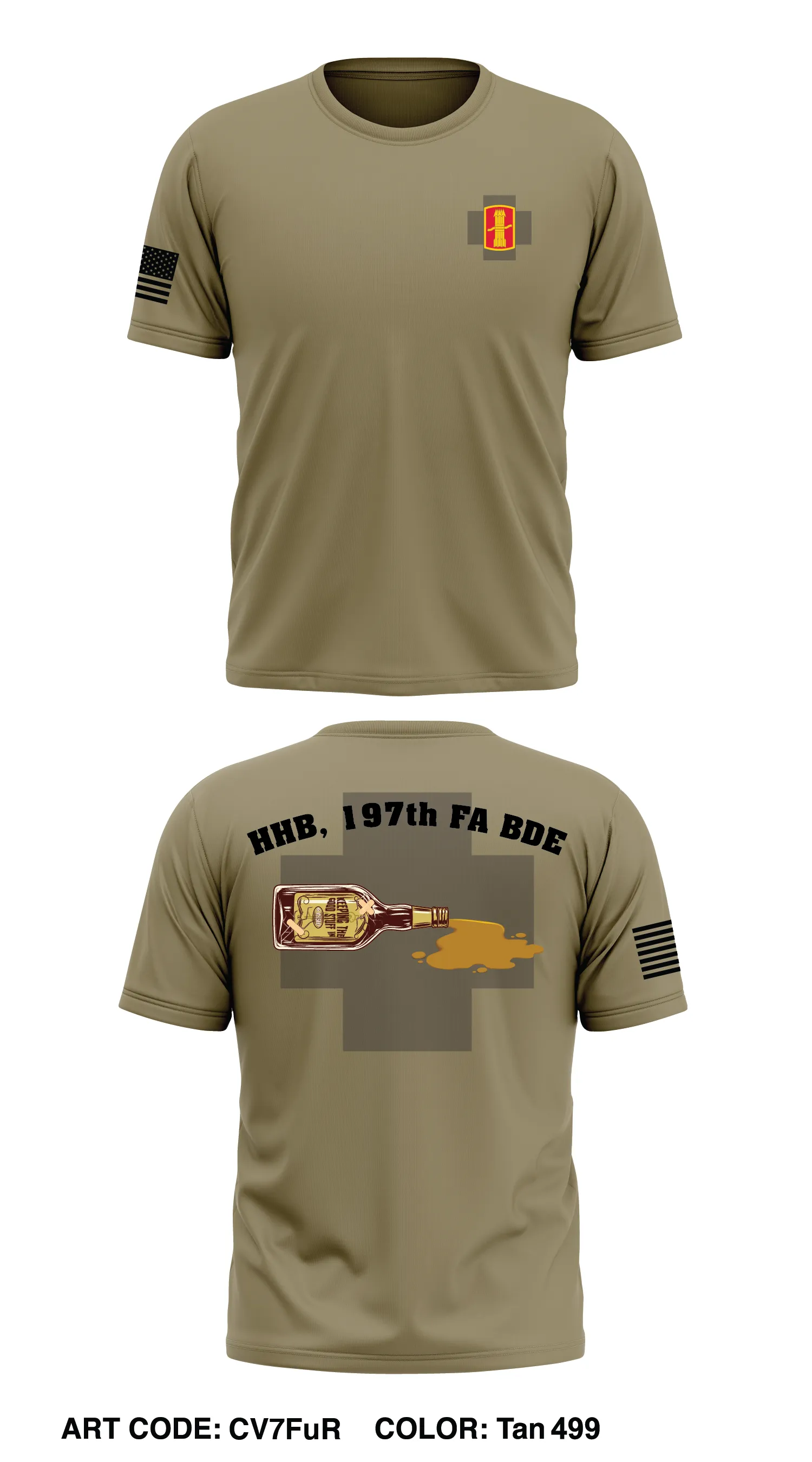 HHB, 197th FA BDE Store 1 Core Men's SS Performance Tee - CV7FuR
