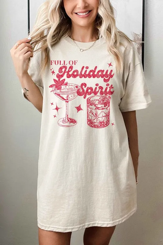 HOLIDAY SPIRITS CHRISTMAS OVERSIZED TEE