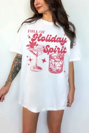 HOLIDAY SPIRITS CHRISTMAS OVERSIZED TEE