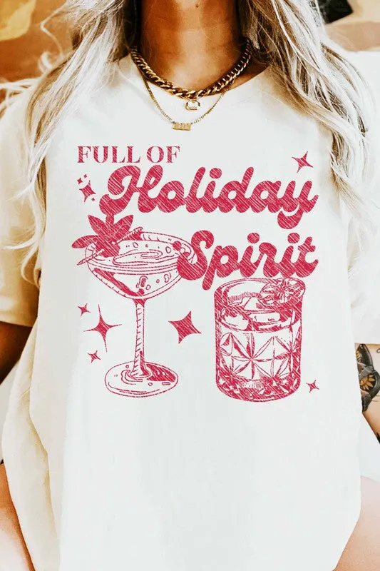 HOLIDAY SPIRITS CHRISTMAS OVERSIZED TEE