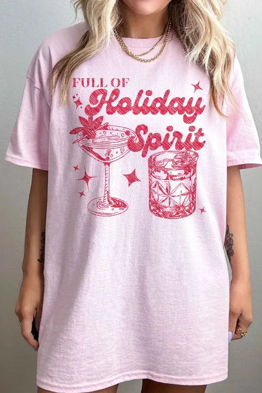 HOLIDAY SPIRITS CHRISTMAS OVERSIZED TEE