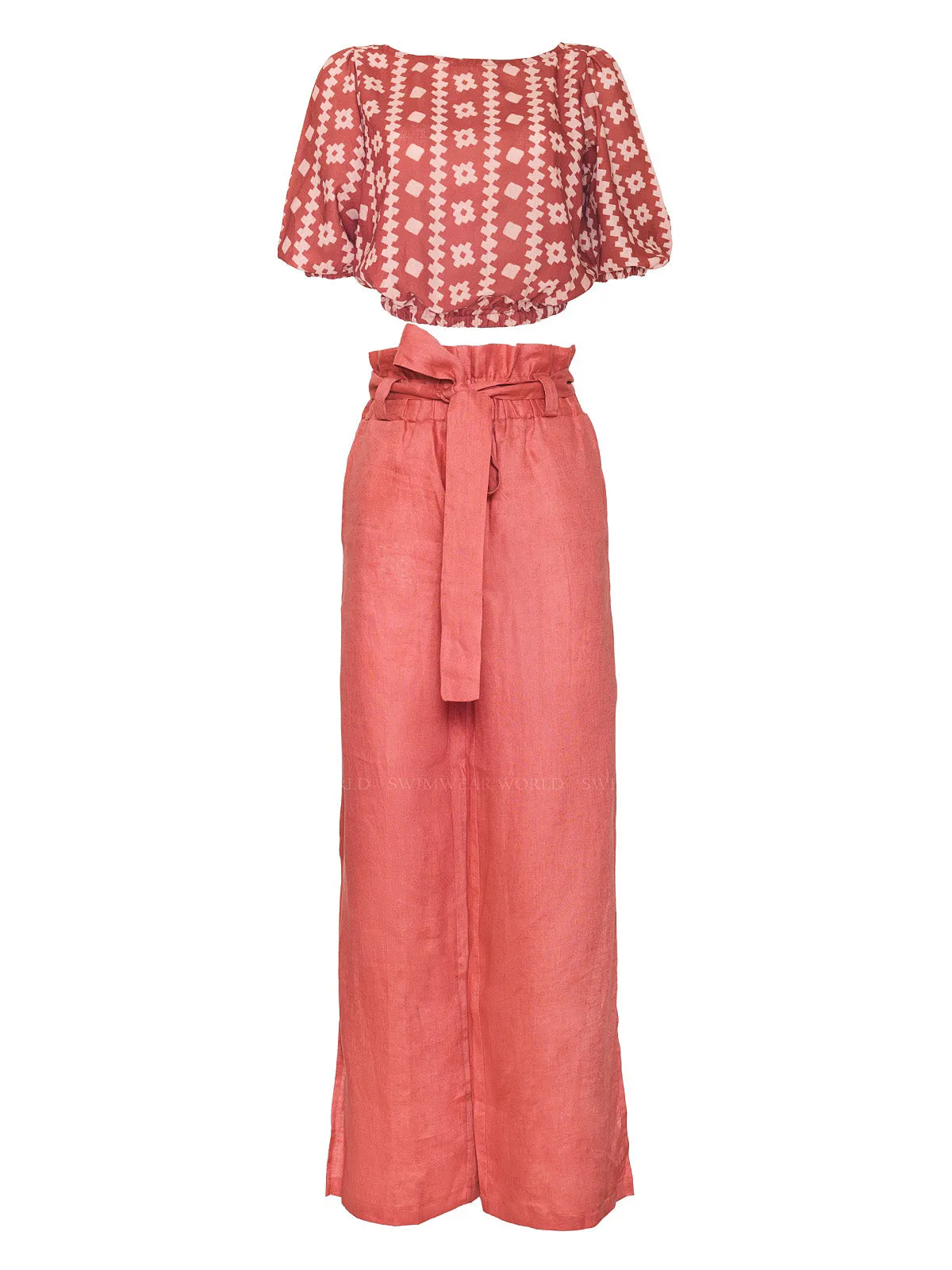 Ivette Terraguer Blouse-Verona Terra Linen Pants ::RET