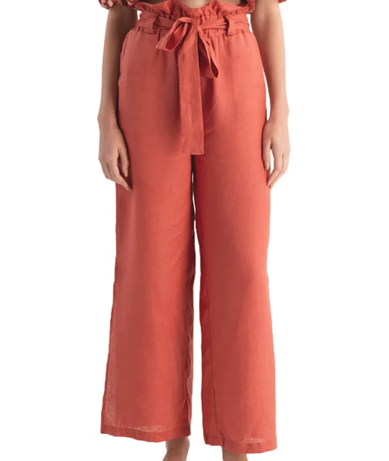 Ivette Terraguer Blouse-Verona Terra Linen Pants ::RET