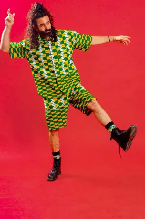 Jamaica Dreamin Yellow Kente Board Shorts