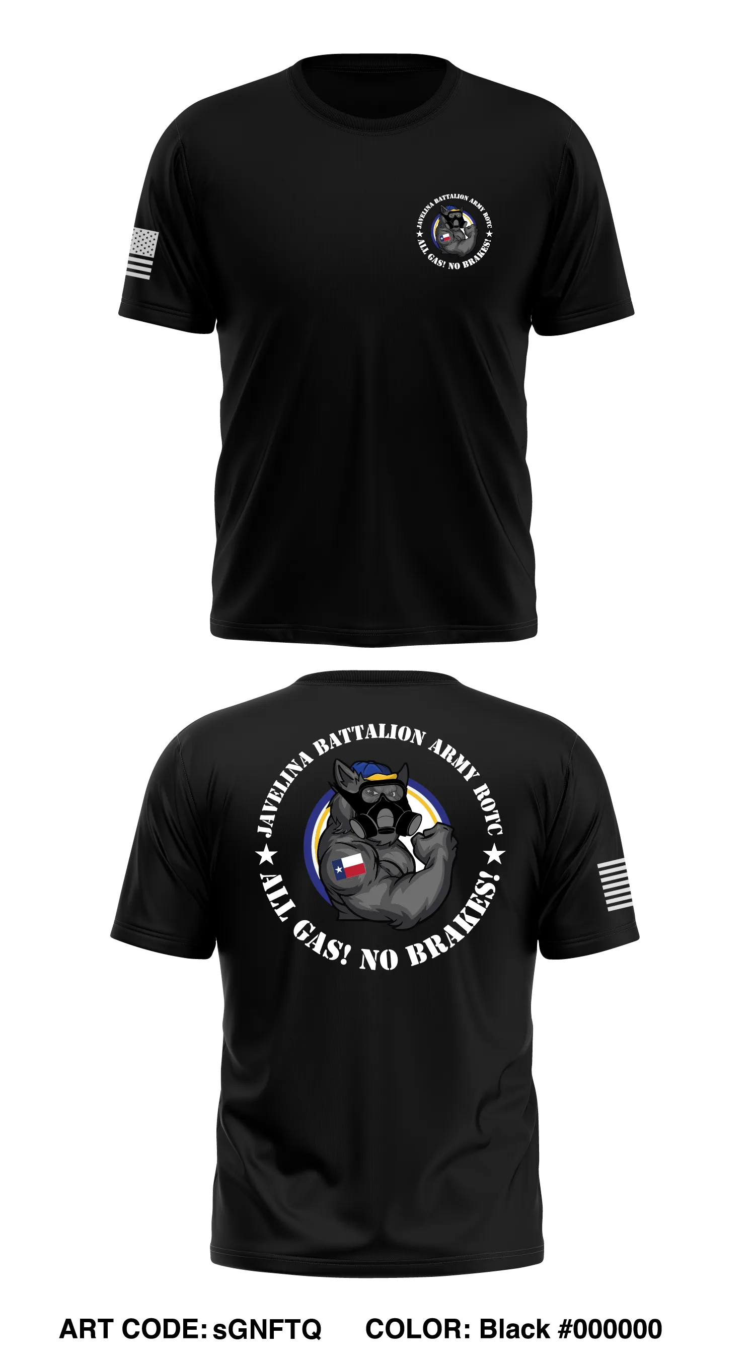 Javelina Battalion Army ROTC Store 1 Core Men's SS Performance Tee - sGNFTQ