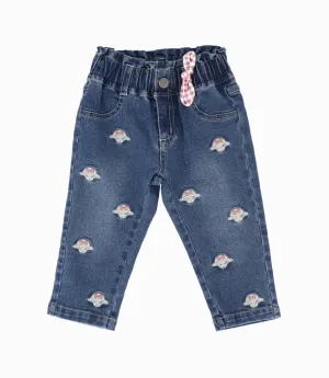 Jeans bebé niña con ovejas