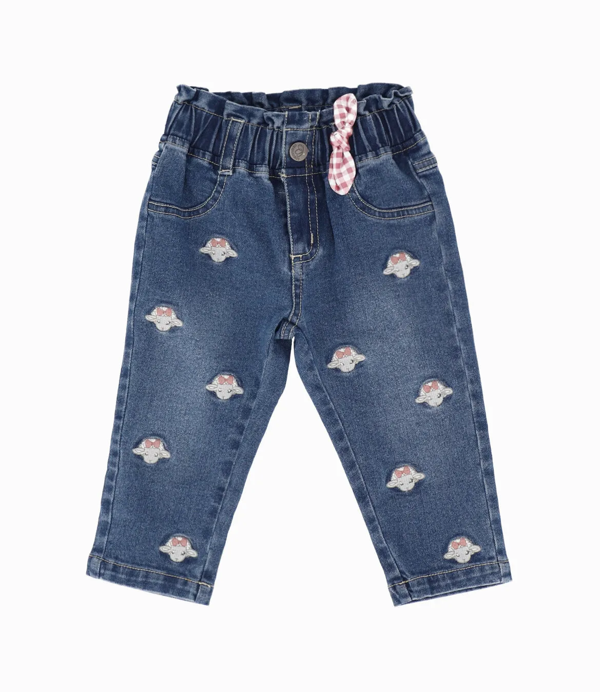 Jeans bebé niña con ovejas