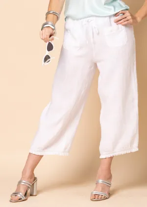 Jessi Linen Pants in White
