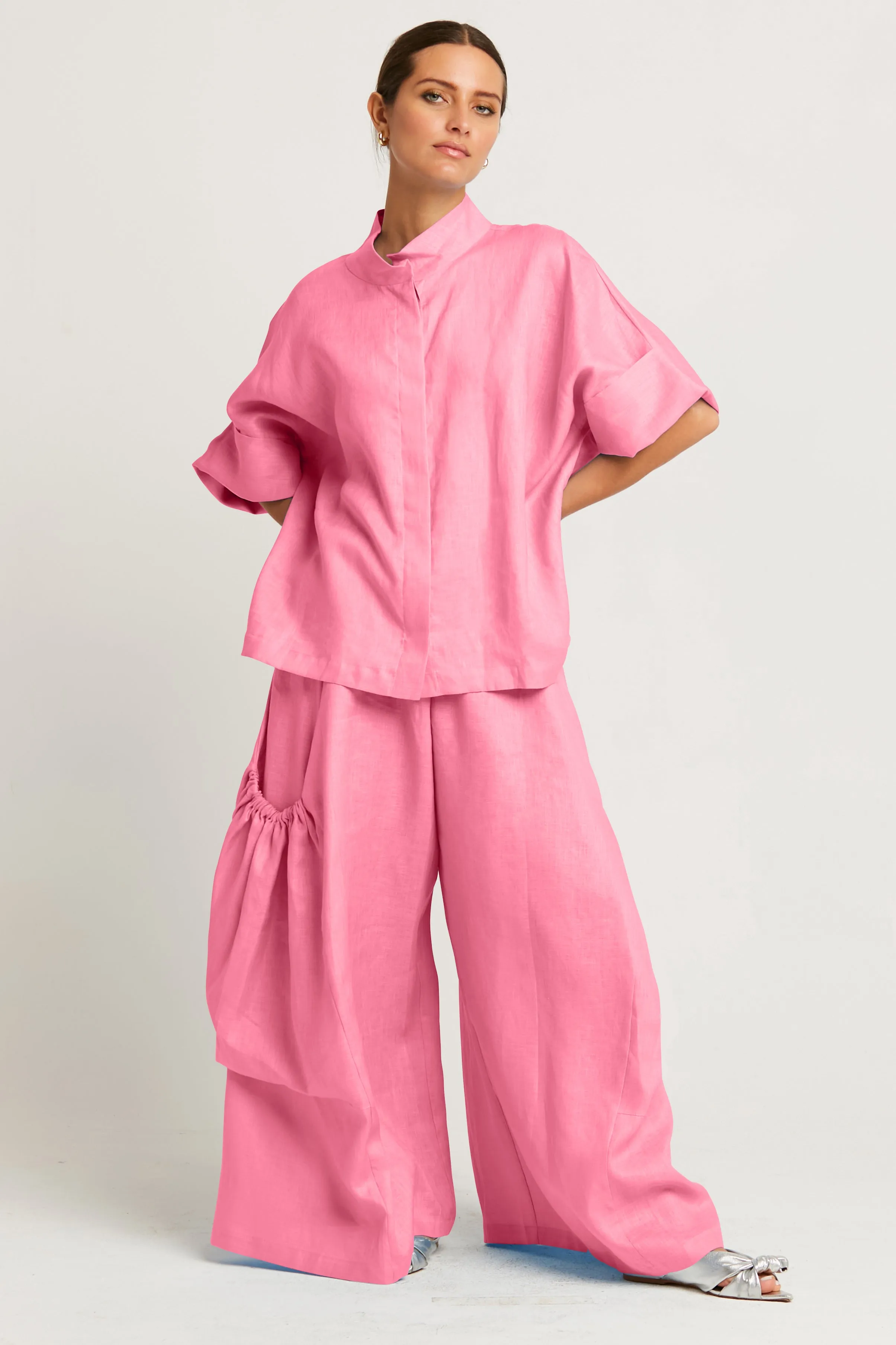 Linen Big Pocket Pants