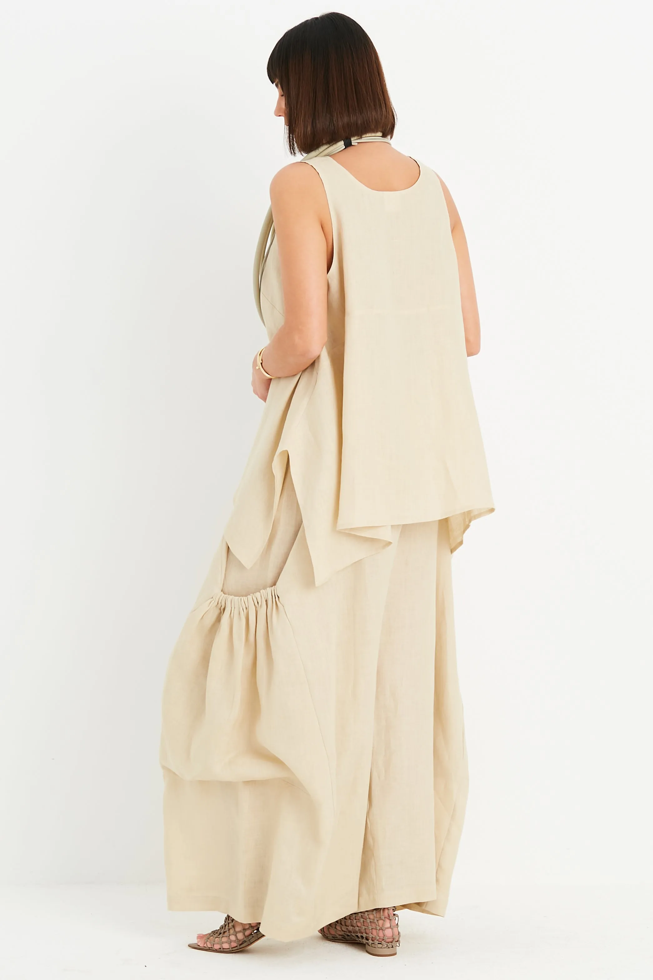 Linen Big Pocket Pants