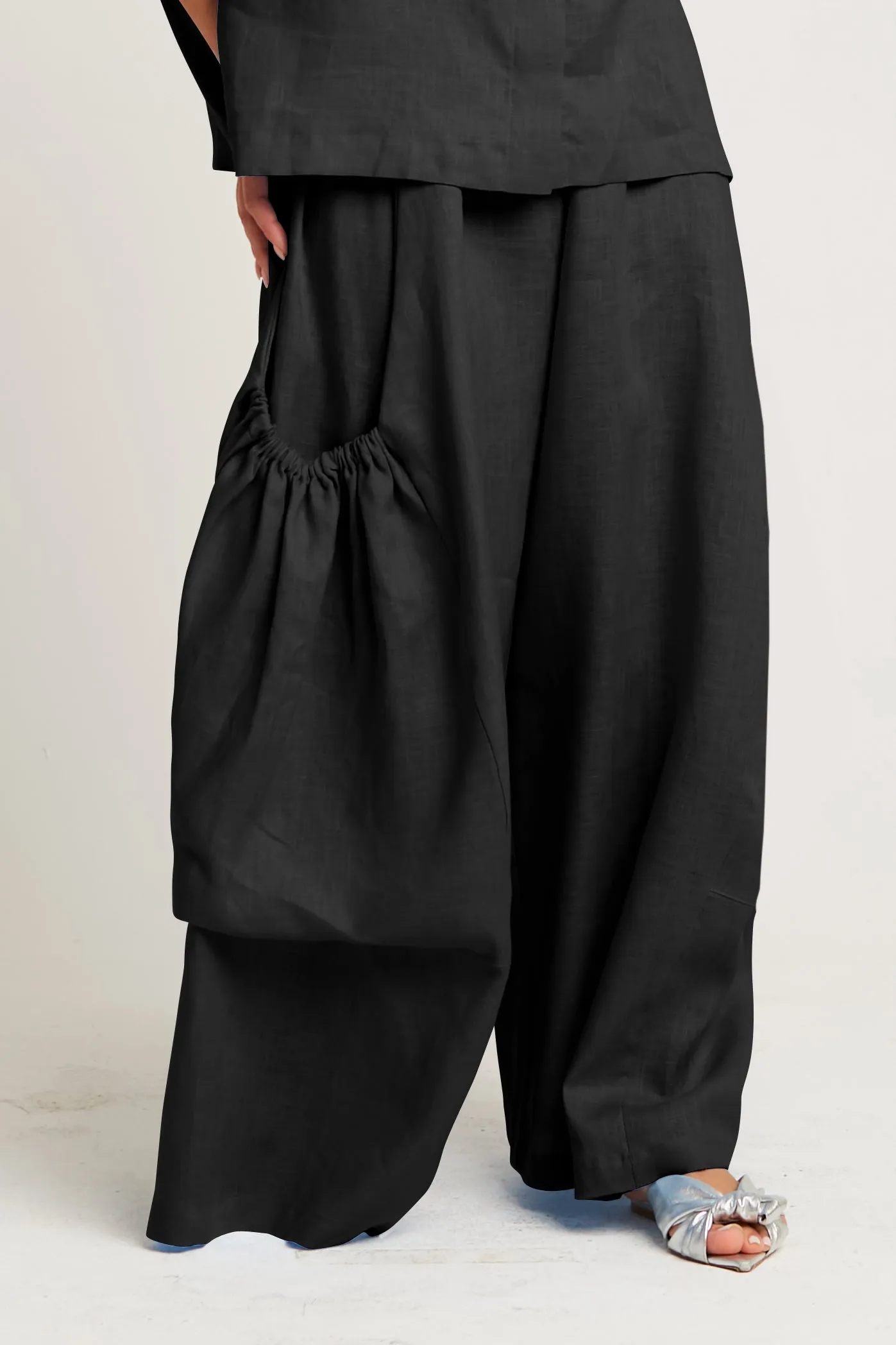 Linen Big Pocket Pants