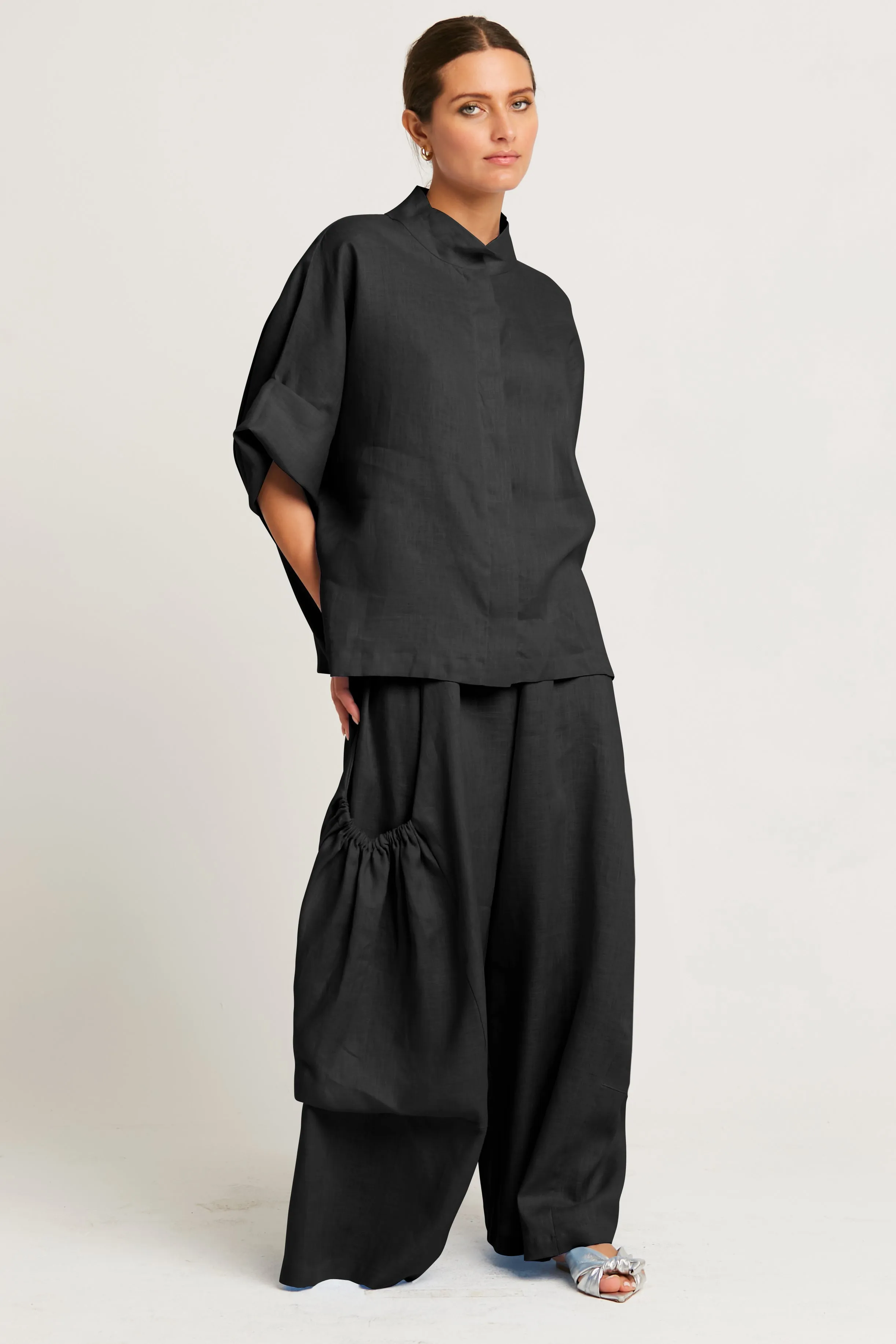 Linen Big Pocket Pants
