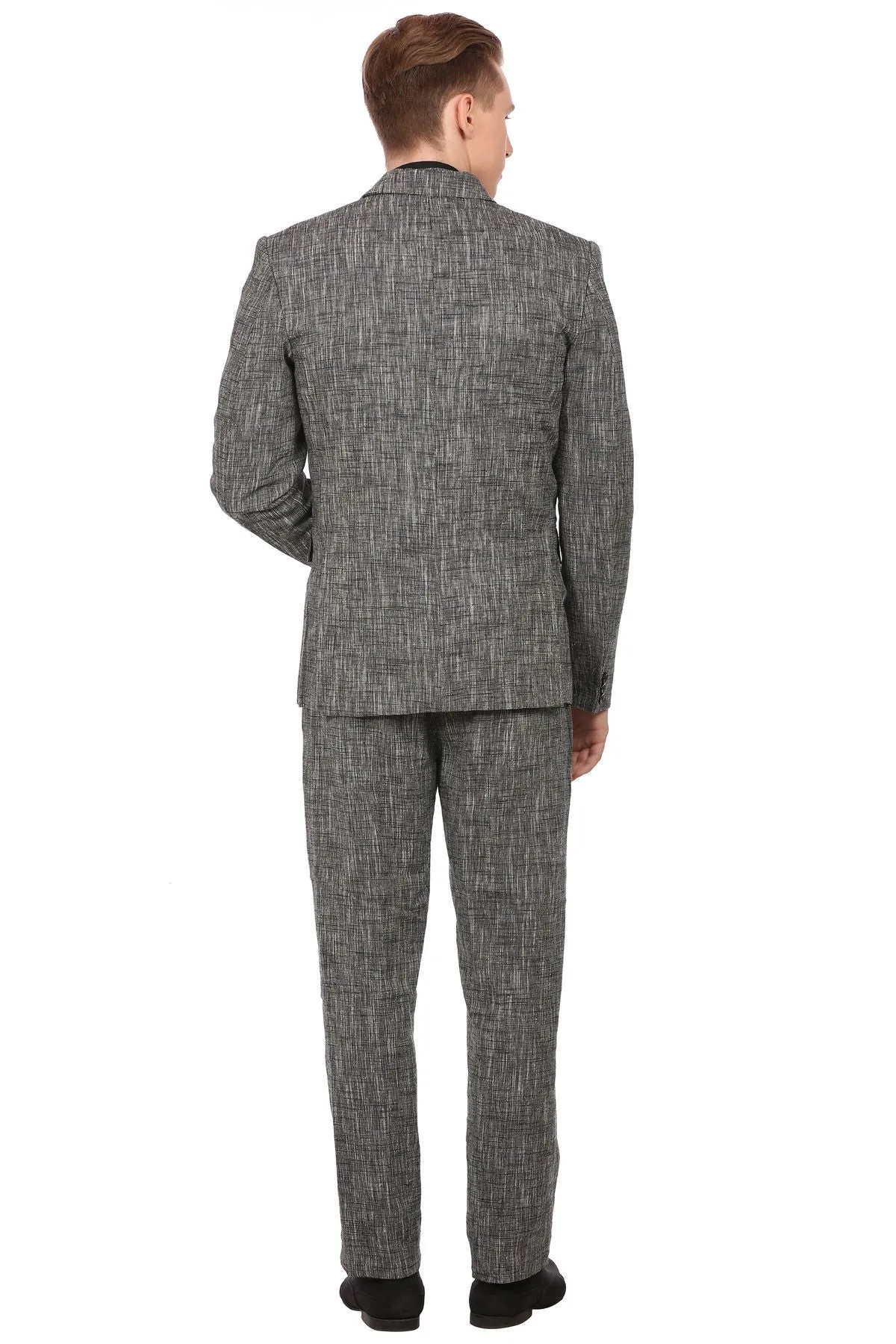 Linen Black Three Piece Suit