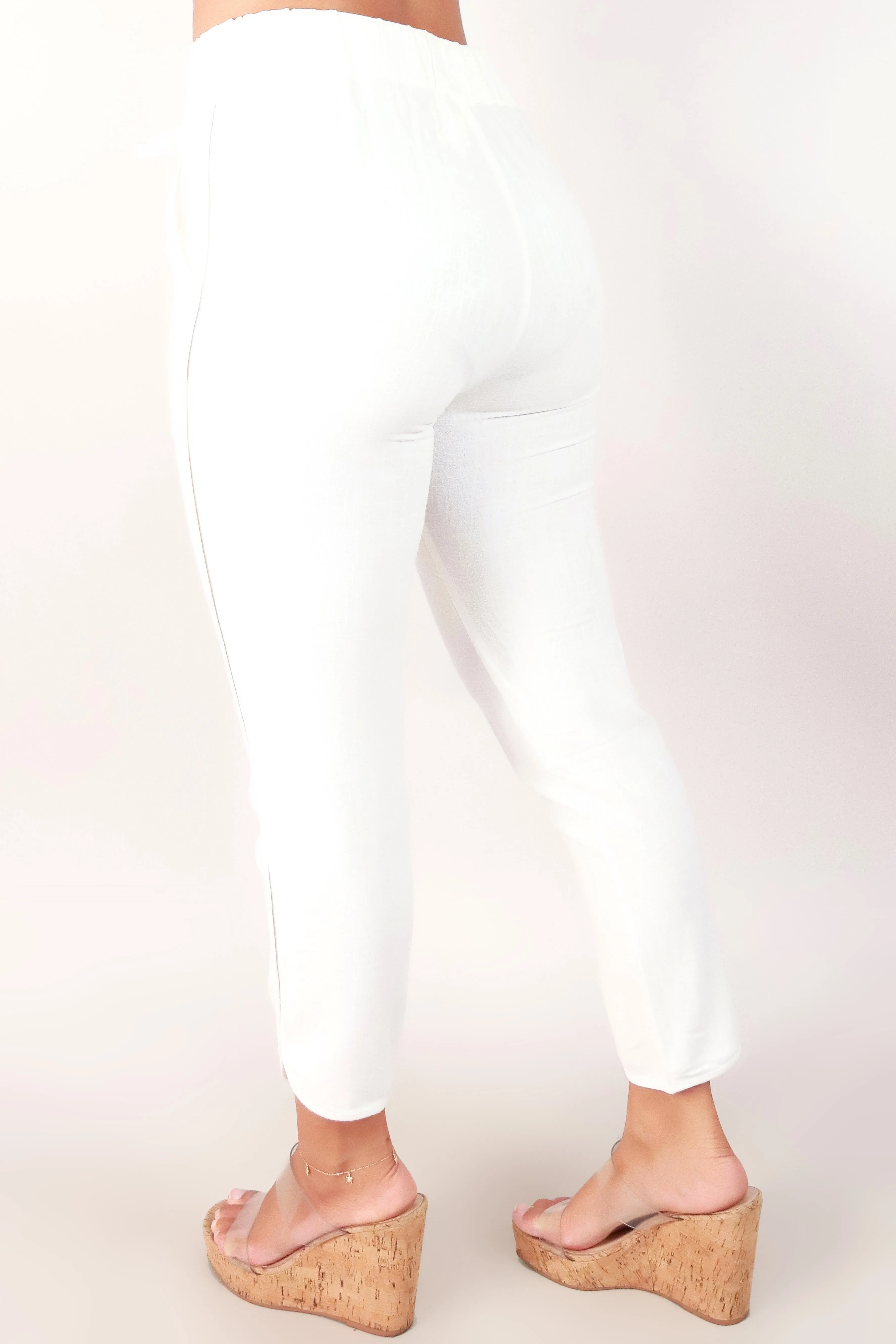 LINEN CAPRI PANTS