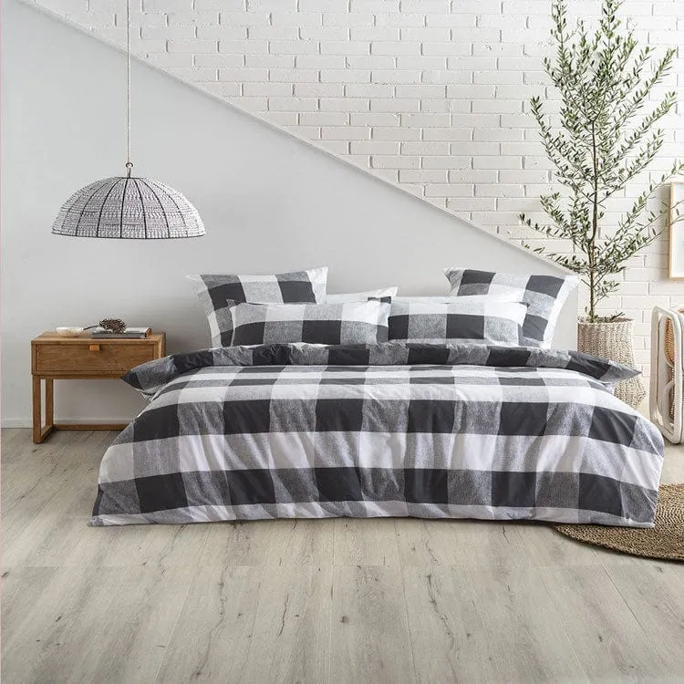 Linen House Alec Carbon Duvet Cover Set