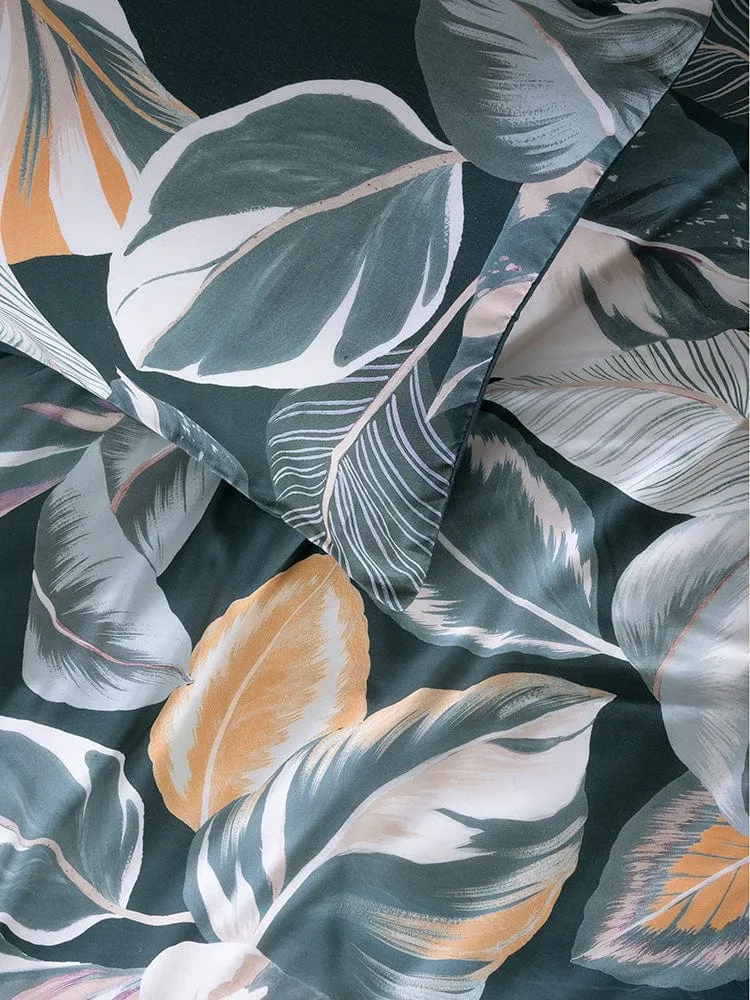 Linen House Grey Calathea Duvet Cover Set