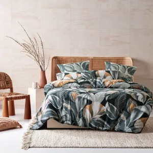 Linen House Grey Calathea Duvet Cover Set