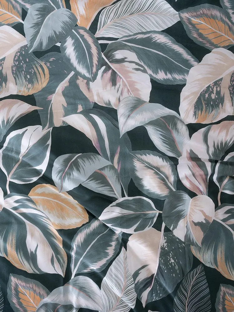 Linen House Grey Calathea Duvet Cover Set