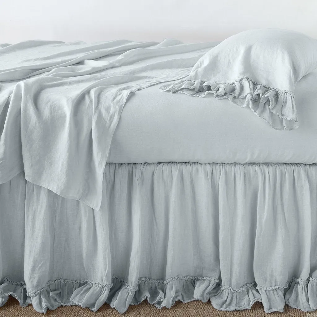 Linen Whisper Bed Skirt - Cloud - King