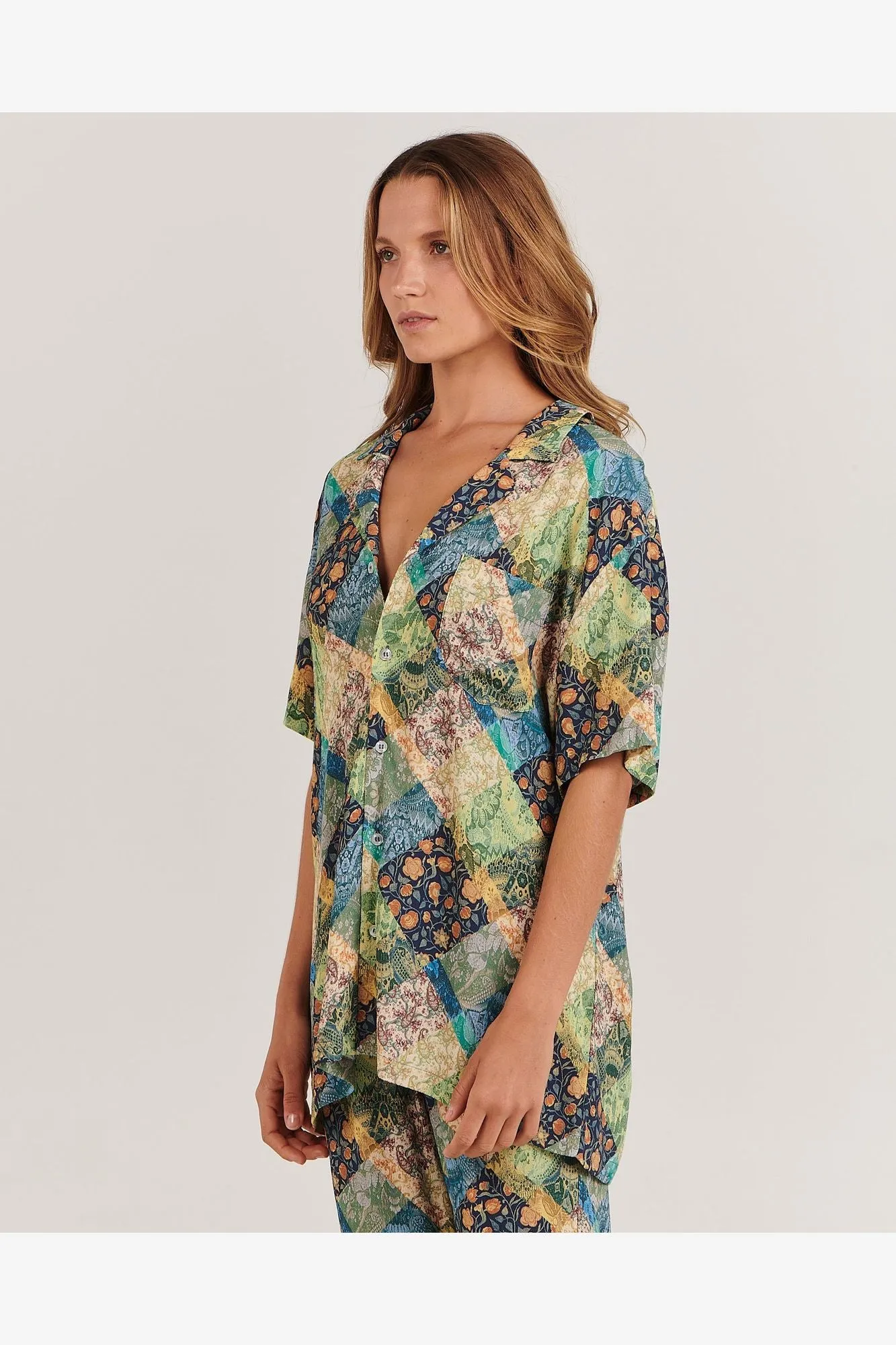 LOLA SHIRT - PAISLEY PATCHWORK
