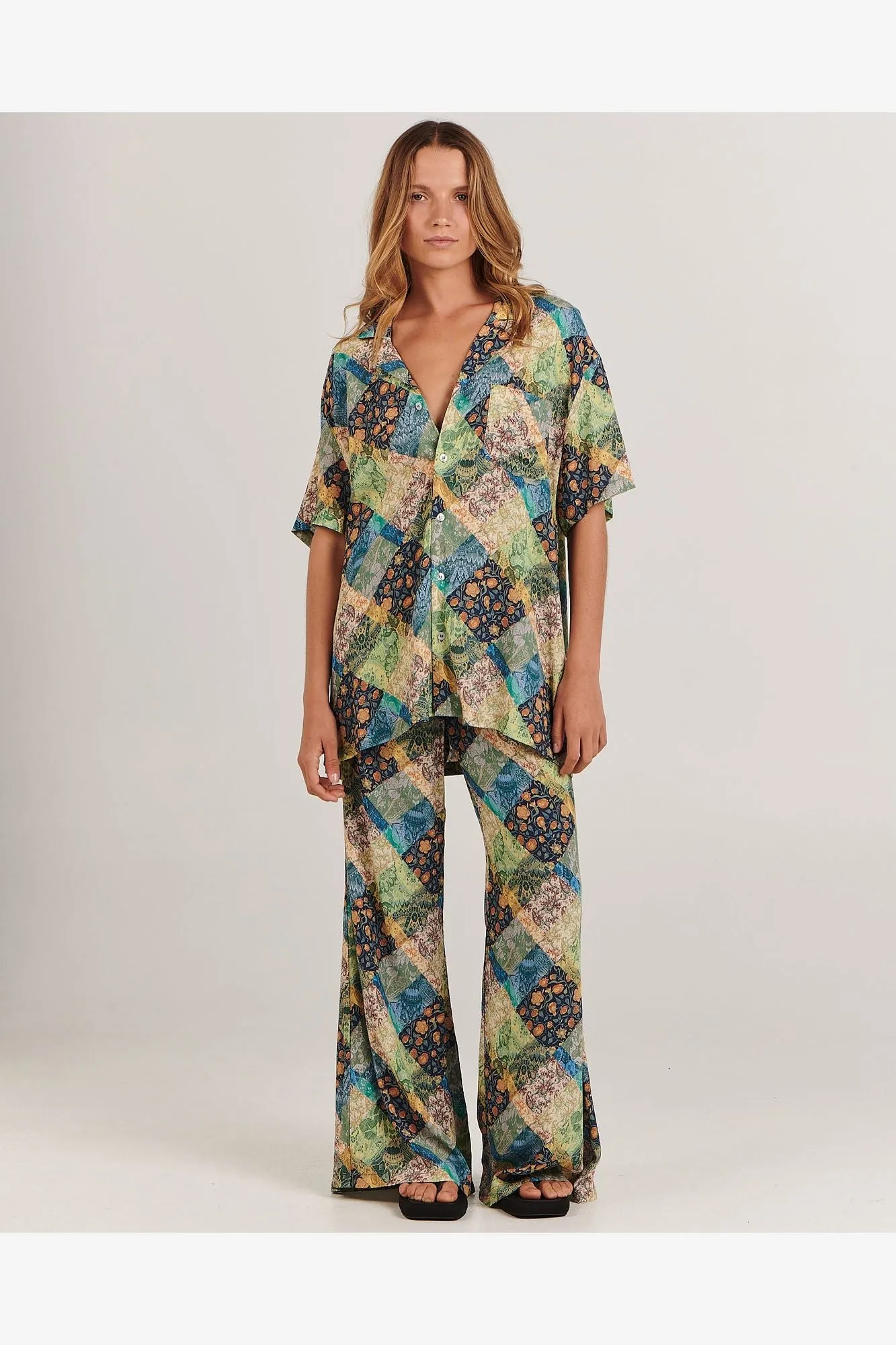 LOLA SHIRT - PAISLEY PATCHWORK