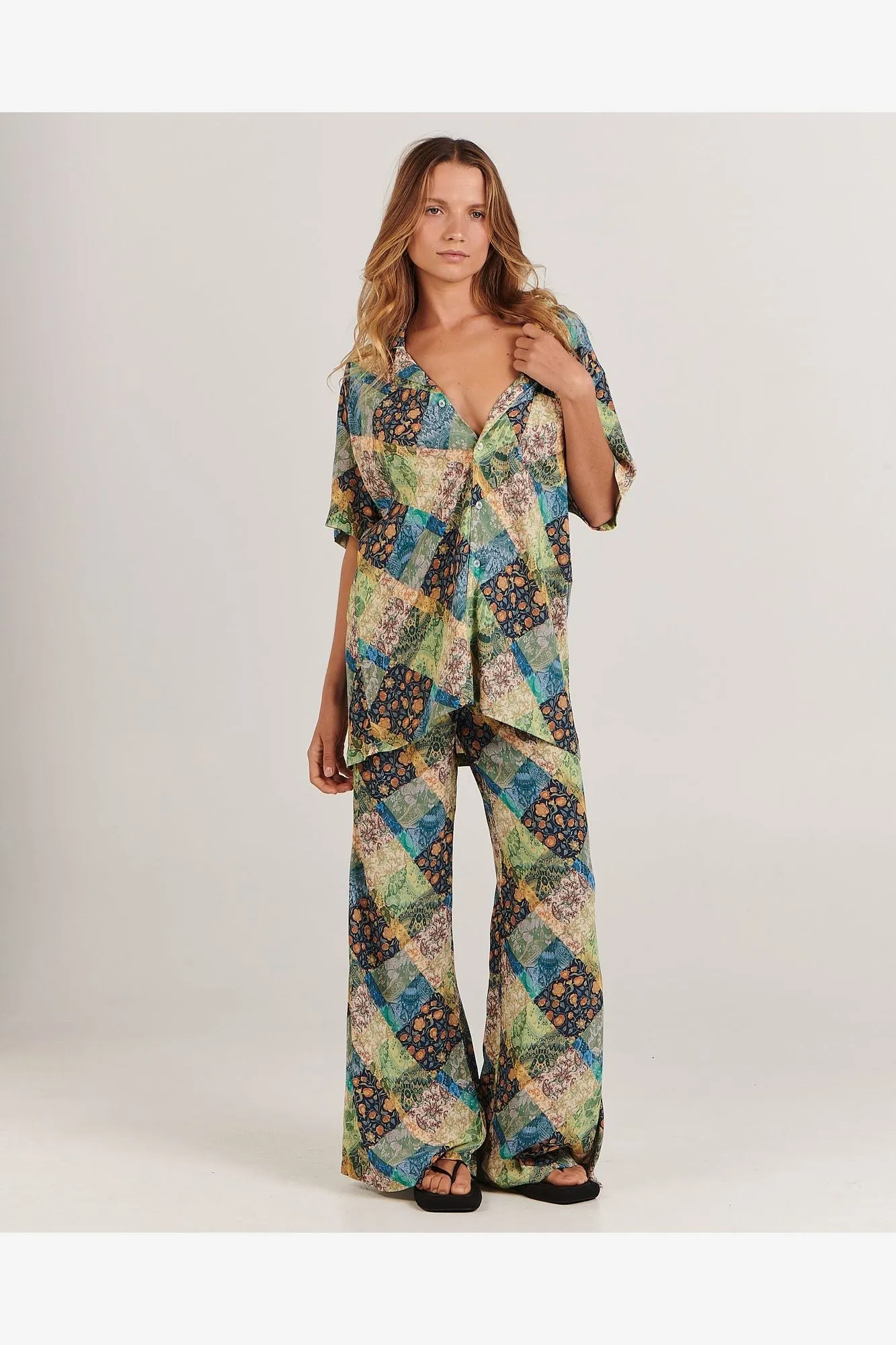 LOLA SHIRT - PAISLEY PATCHWORK