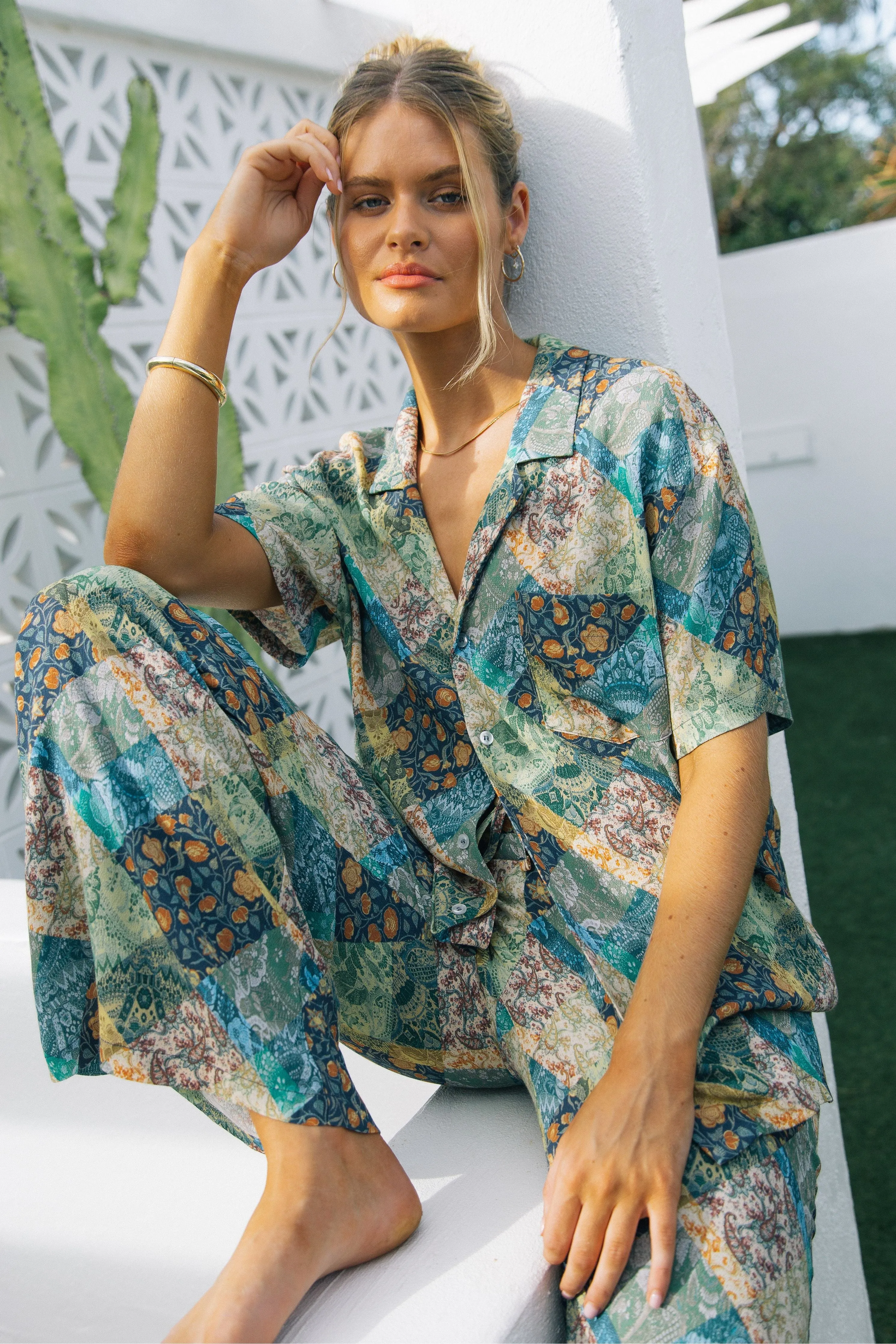 LOLA SHIRT - PAISLEY PATCHWORK