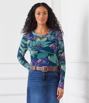 Long Sleeve Mesh Top