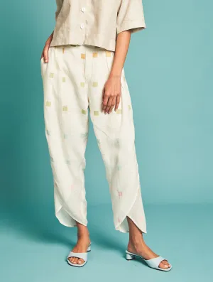 Manan   I   Sana Hand-Embroidered Pants  Jamdani Collections
