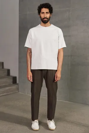 max trousers in linen coffee